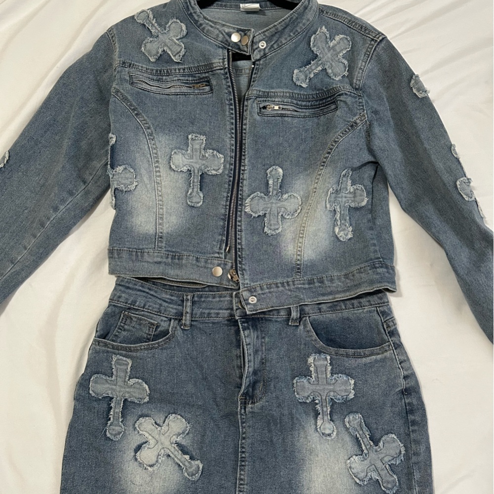 Women's Denim Cross Patch Set